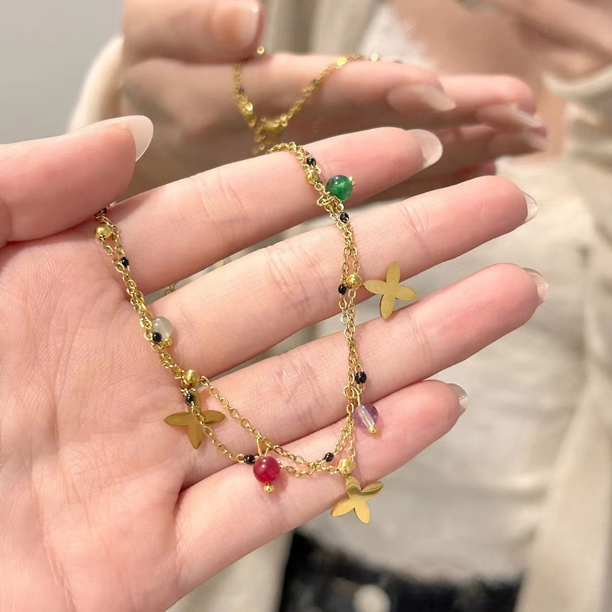 Irregular Stone Anklets